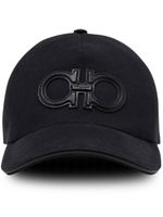 Ferragamo casquette à patch logo en cuir - Noir - thumbnail