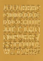 Etiket HERMA 4183 12mm letters A-Z goudfolie 50stuks - thumbnail