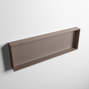 MONDIAZ EASY Nis 89,5x29,5cm in solid surface kleur Smoke | Smoke. 1 vak  geschikt voor in- of opbouw