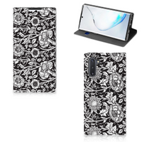 Samsung Galaxy Note 10 Smart Cover Black Flowers