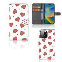 iPhone 14 Pro Max | Telefoon Hoesje | Hearts | Portemonnee hoesje