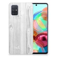 Samsung Galaxy A71 | Bumper Hoesje | White Wood