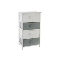 Ladekast Home ESPRIT Wit Grijs 40 x 29 x 73 cm