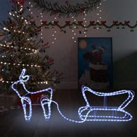 VidaXL Kerstdecoratie rendier en slee 252 led&apos;s