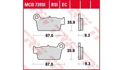 TRW remblokken "mcb 739 brake pad mcb 739 ec organic