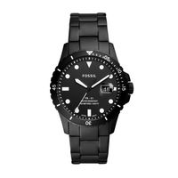 Horlogeband Fossil FS5659 Staal Zwart 22mm