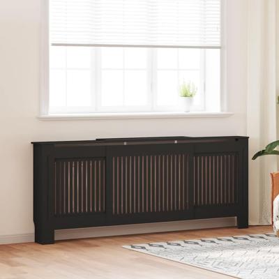 Radiatorombouw 205 cm MDF zwart