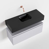 Toiletmeubel Mondiaz Andor | 80 cm | Meubelkleur Cale | Lex vrijhangend wastafel Urban Midden | Zonder kraangat