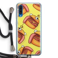 Hamburger: Samsung Galaxy A50 Transparant Hoesje met koord