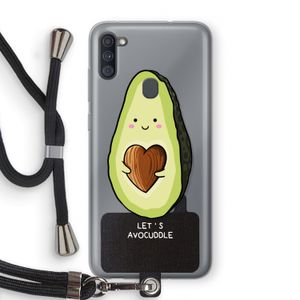 Avocuddle: Samsung Galaxy A11 Transparant Hoesje met koord