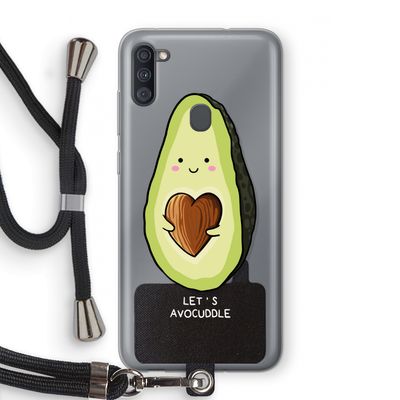 Avocuddle: Samsung Galaxy A11 Transparant Hoesje met koord