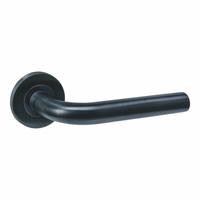Intersteel deurkruk Q 02 op rozet verdekt ø52x6mm - PVD zwart