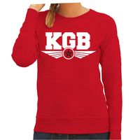 KGB agente verkleed sweater / trui rood voor dames - thumbnail