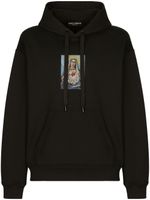 Dolce & Gabbana hoodie en coton à imprimé graphique - Noir