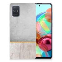 Samsung Galaxy A71 | Bumper Hoesje | Wood Concrete