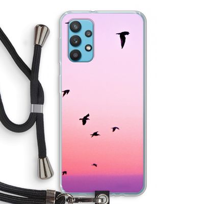 Fly away: Samsung Galaxy A32 4G Transparant Hoesje met koord