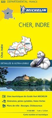 Wegenkaart - landkaart 323 Cher - Indre | Michelin Wegenkaart - landkaart 323 Cher - Indre | Michelin