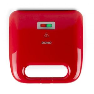DOMO Snack Party 5in1 Sandwich toaster CoolTouch-behuizing, Anti-aanbaklaag Rood