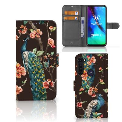 Motorola Moto G Pro | Telefoonhoesje | Met pasjeshouder | Pauw met Bloemen