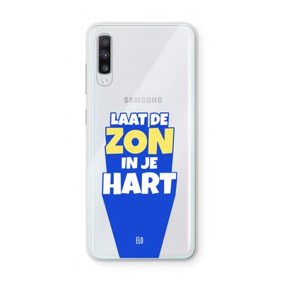 Laat de zon in je hart: Samsung Galaxy A70 Transparant Hoesje