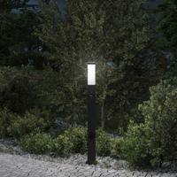 Bolderarmatuur met sensor en stopcontact 80 cm zwart IP44
