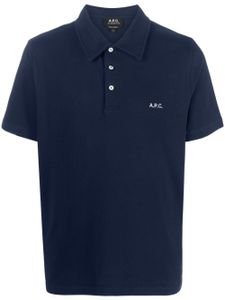 A.P.C. polo Antoine en piqué - Bleu