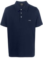 A.P.C. polo Antoine en piqué - Bleu - thumbnail