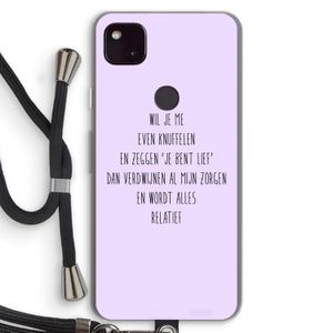 Relatief: Pixel 4a 5G Transparant Hoesje met koord