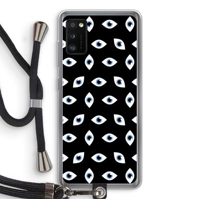 Eyes pattern: Samsung Galaxy A41 Transparant Hoesje met koord