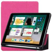 Doek textuur patroon horizontale Flip lederen case voor iPad Pro 10 5 inch met drie-vouwen houder & pen sleuven (magenta)