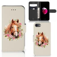 Telefoonhoesje | Met pasjeshouder | voor iPhone 7 | 8 | SE (2020) | SE (2022) Paard
