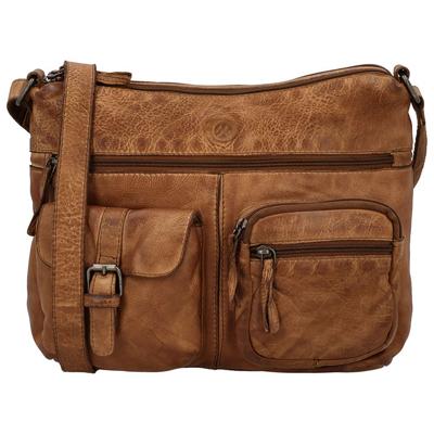 Hide & Stitches Schoudertas Paint Rock Cognac