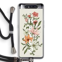 Hello bloemen: Samsung Galaxy A80 Transparant Hoesje met koord