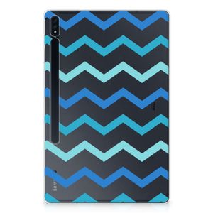 Samsung Galaxy Tab S7 Plus | S8 Plus Hippe Hoes Zigzag Blauw