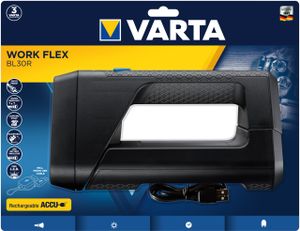 Varta Work Flex BL30R mit Akku 18684101401 Accu handschijnwerper LED 600 lm