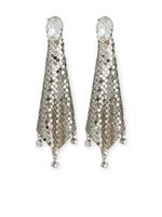 Rabanne boucles d'oreilles serties de cristaux - Argent