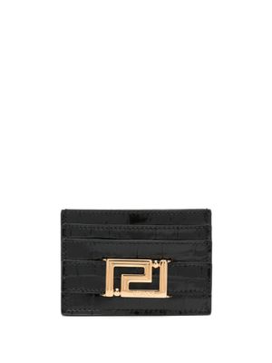Versace porte-cartes Greca Goddess - Noir