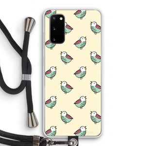 Vogeltjes: Samsung Galaxy S20 Transparant Hoesje met koord