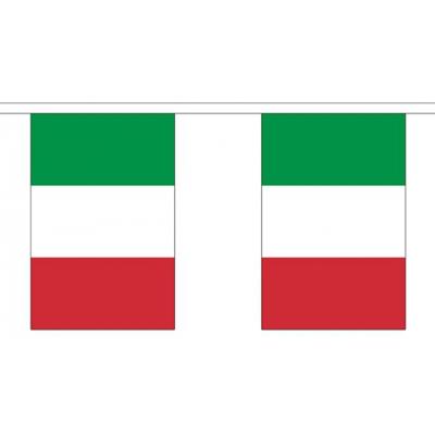 Vlaggenlijn/vlaggetjes land Italie - 3x - polyester - 300 cm - versiering buiten/binnen