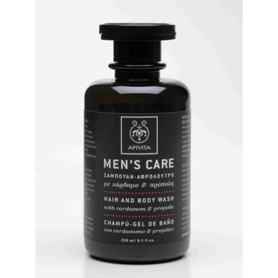 Apivita Men's Care Hair and Body Wash Gel with Cardamon & Propolis 250ml