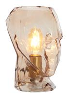 Light & Living Tafellamp Head Glas, Ø19cm - Bruin