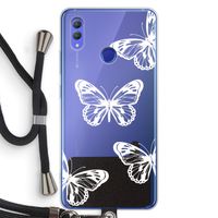 White butterfly: Honor Note 10 Transparant Hoesje met koord