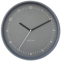 NeXtime - Wandklok 30cm-Stil-Grijs-Aluminium-NeXtime "Berlin"