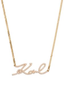 Karl Lagerfeld collier K/Signature à perles - Or