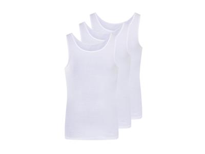 LIVERGY 3 stuks heren onderhemden (Wit, XXL)