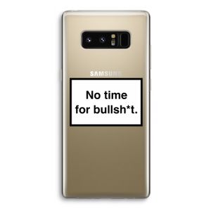 No time: Samsung Galaxy Note 8 Transparant Hoesje
