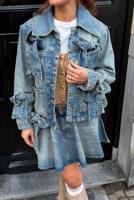 Ganni rok A1090088 mid blue vintage