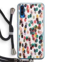 Tropical Dots: Samsung Galaxy A50 Transparant Hoesje met koord