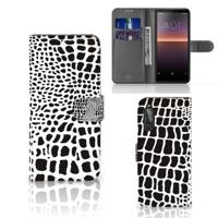 Sony Xperia 10 II | Telefoonhoesje | Met pasjeshouder | Slangenprint