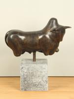 Bronzen stier, 34 cm